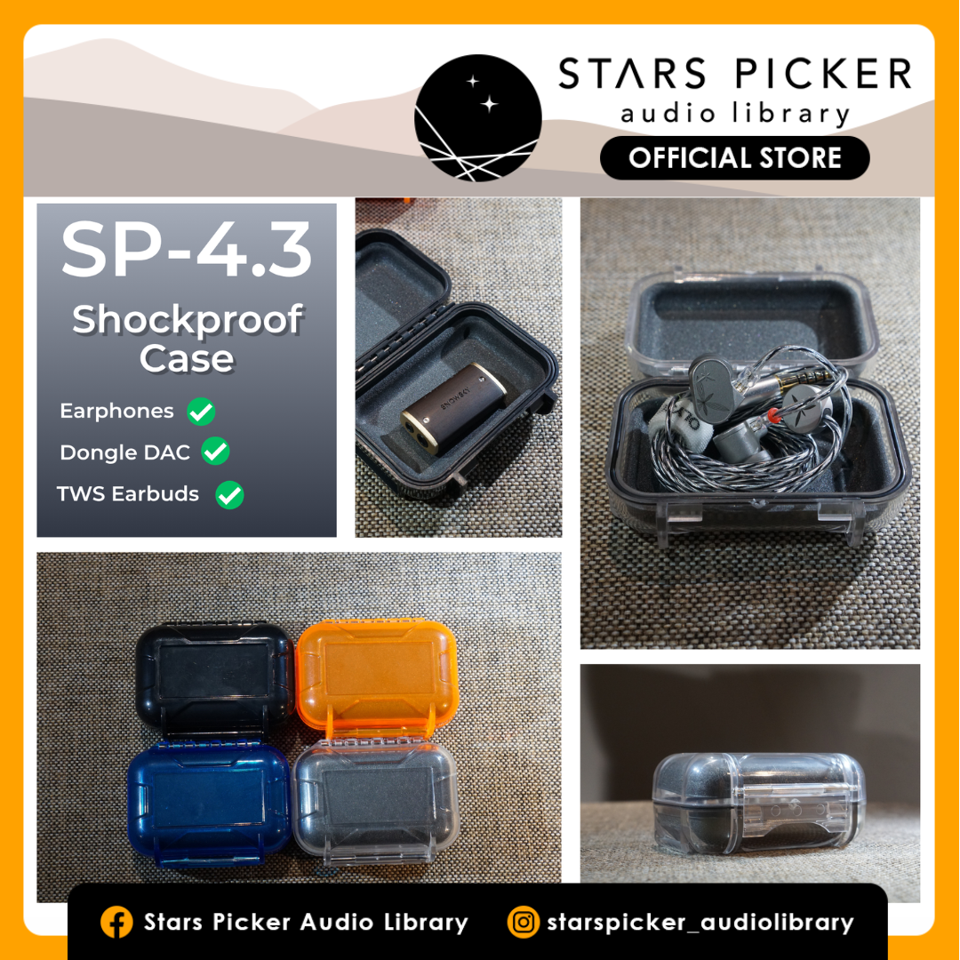 [Stars Picker] SP-4.3 Mini Hard Case for Earphones, DAC, Eartips, Small Accessories | SP4.3