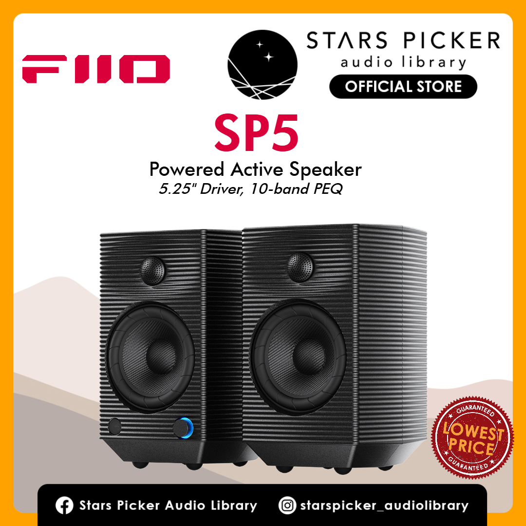 FiiO SP5 Flagship Bookshelf Active Speakers Dual 120W Independent Output