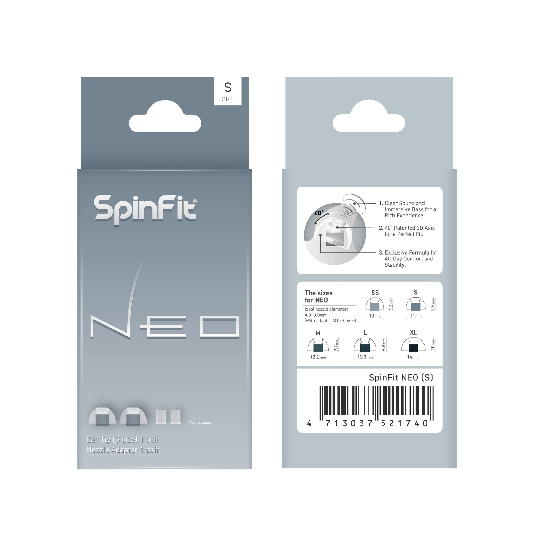 SpinFit NEO (2025)/ CP100+ V2 / CP-100+ (2021) Premium Medical grade Silicon Replacement Ear Tips for IEM Earphone Earbuds