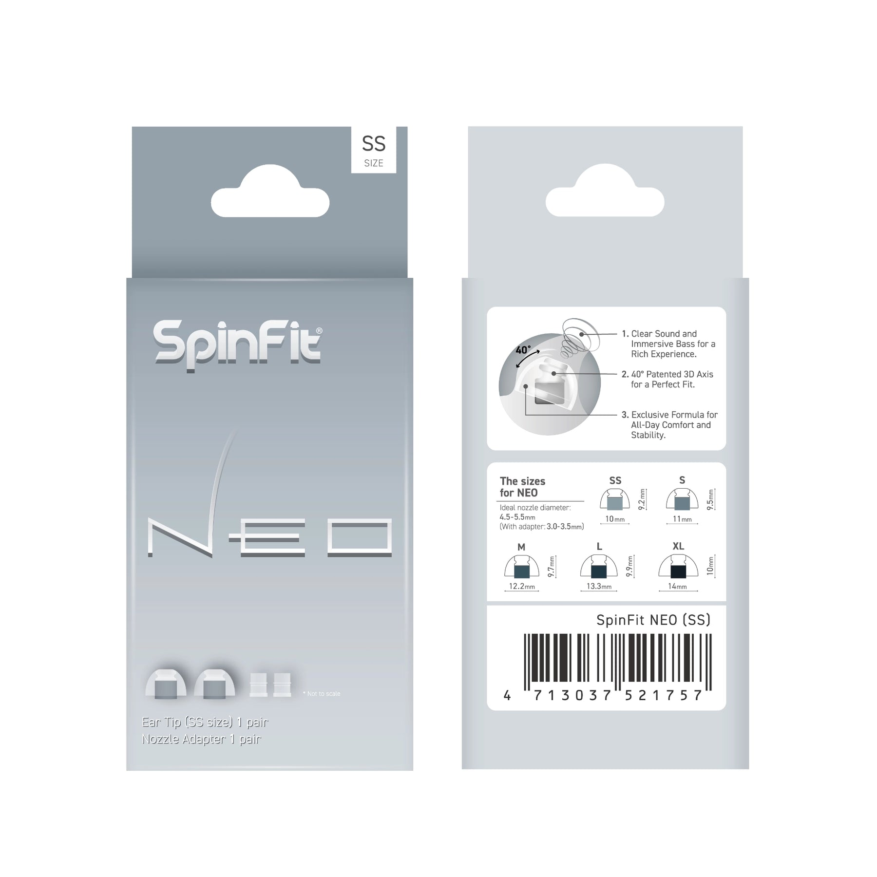 SpinFit NEO (2025)/ CP100+ V2 / CP-100+ (2021) Premium Medical grade Silicon Replacement Ear Tips for IEM Earphone Earbuds