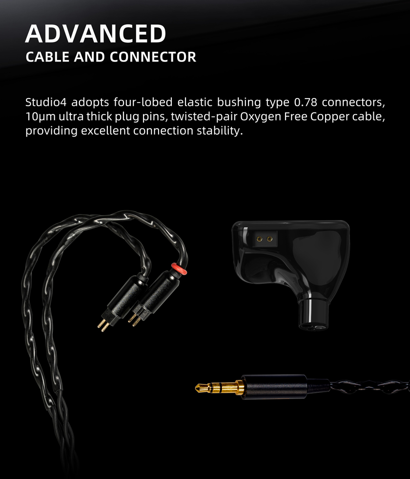 Softears STUDIO4 - Studio 4 Universal 4 Driver 3 Way Crossover Studio Series Professional In-ear Monitor IEM Earphone