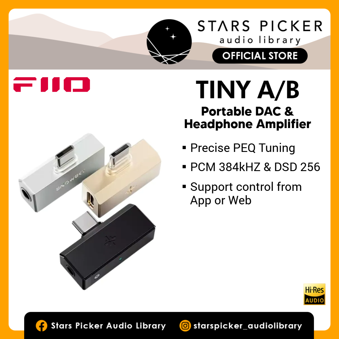 FiiO/Snowsky Tiny Portable - DAC & Headphone Amplifier with PEQ Precision Tuning, PCM 384kHz/DSD256 Decoding