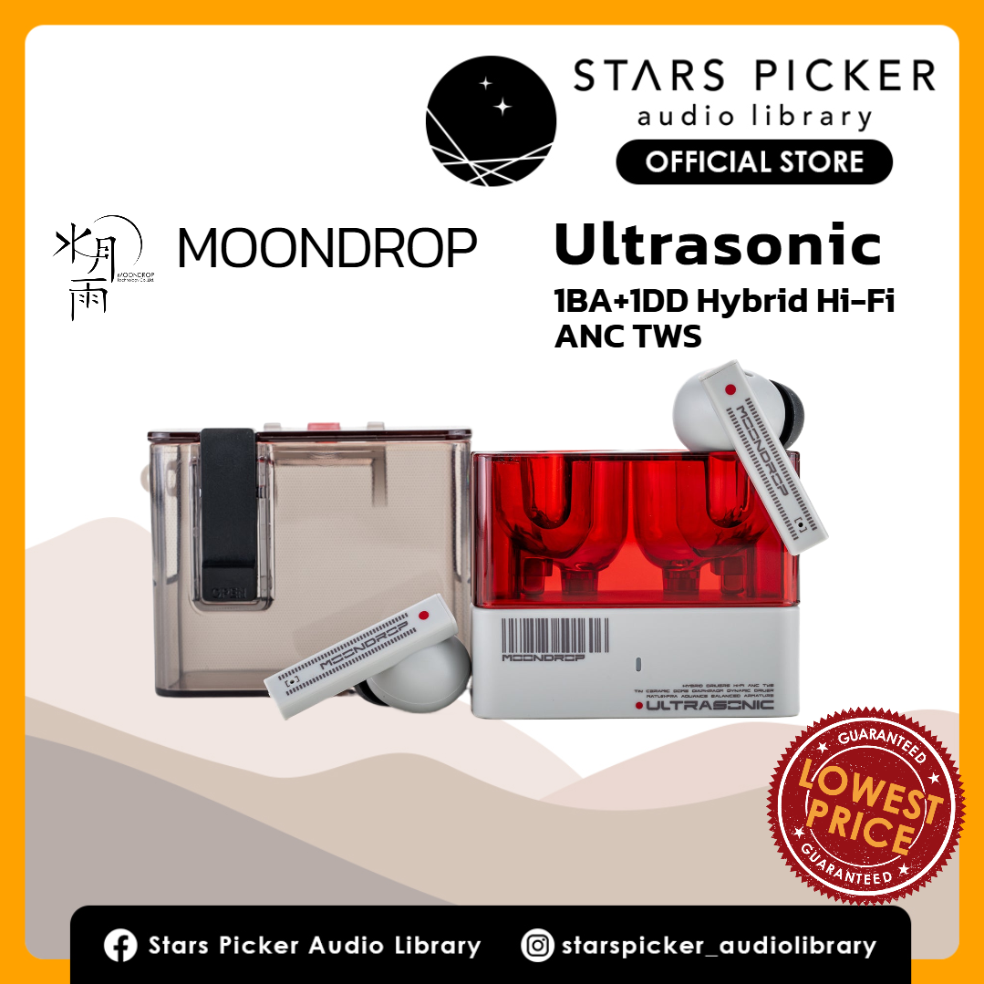 [PM FOR BEST PRICE] Moondrop Ultrasonic - Bluetooth TWS ANC Noise Cancelling Wireless Earphone with Balance Armature and Dynamic Driver