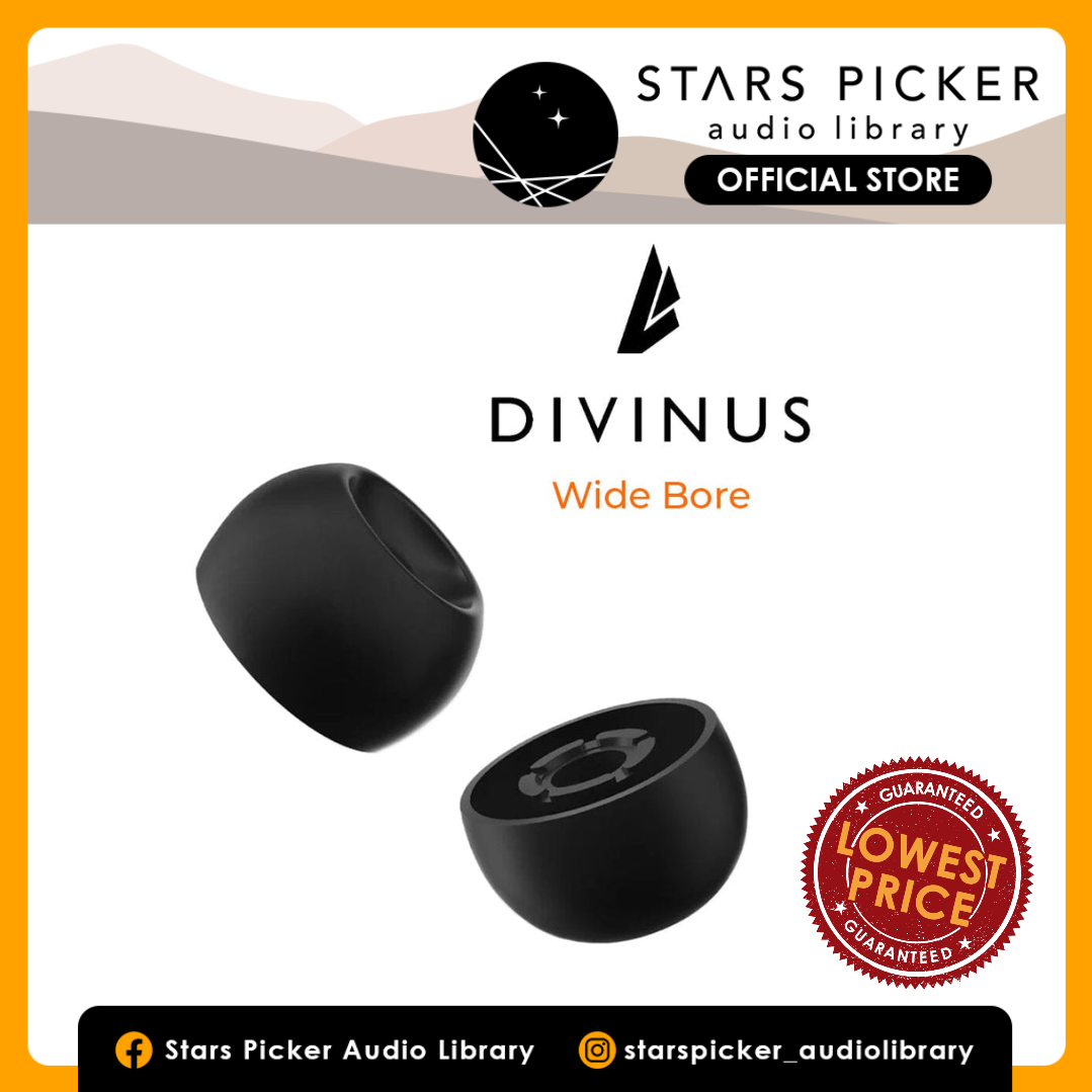 DIVINUS Velvet Wide Bore Silicone Eartips For 4-6mm Nozzle