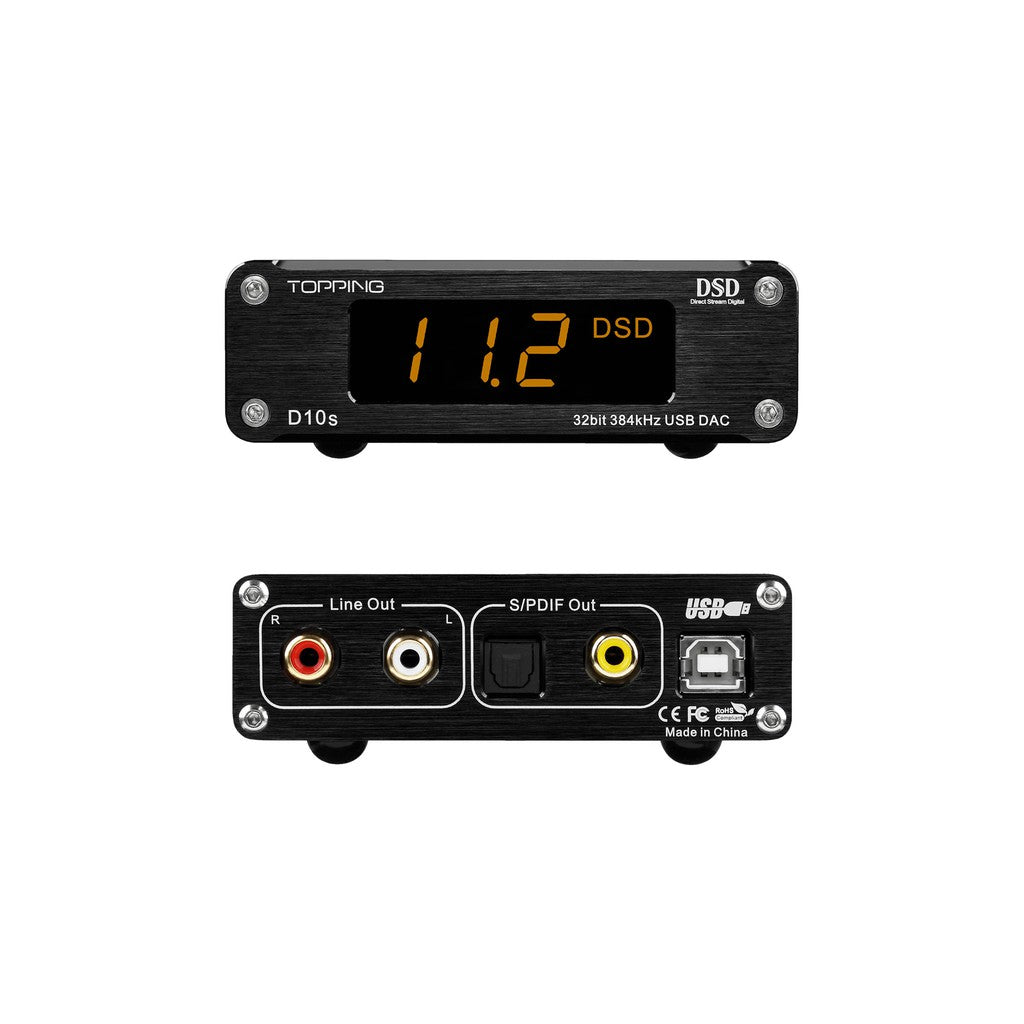 [5% off] Topping D10s - USB DAC with Swappable Op Amps ES9038Q2M OPA2134 DSD256 PCM384