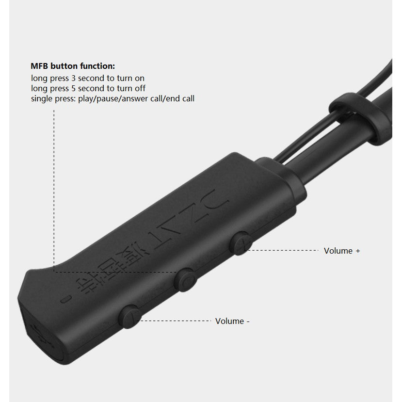 (Ready Stock) DZAT DR-20B - Bluetooth Neckband Sports IEM In ear Earphone Sweatproof, as Present Gift