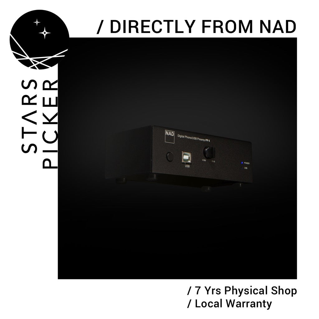 NAD PP4 / PP 4 - Digital Phono USB Preamplifier Vinyl LP to WAV PC MAC Convertor Audio Recording Ripping