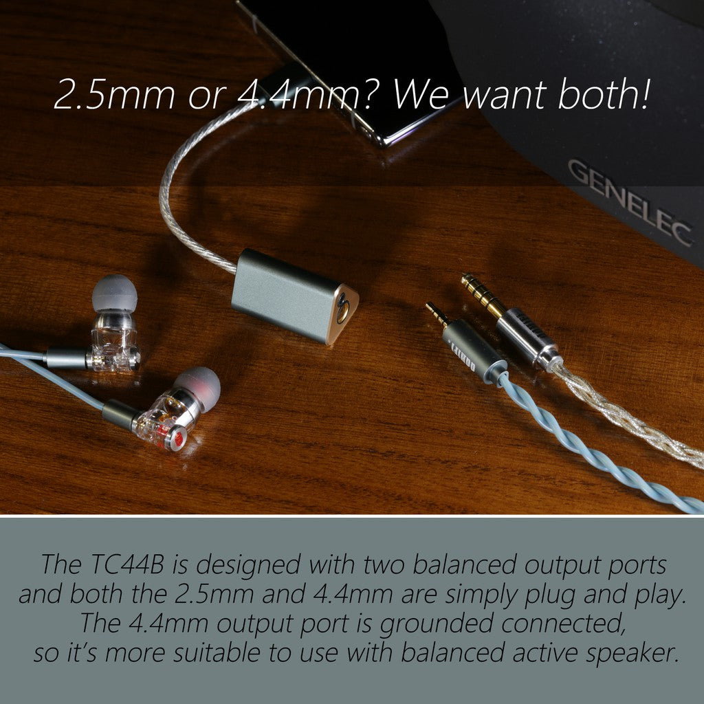 [5% off] ddHifi TC44B - DD Hifi Portable DAC Amplifier Dual Dac Type C Balanced 4.4mm / 2.5mm Phone out DSD256 32b/384k