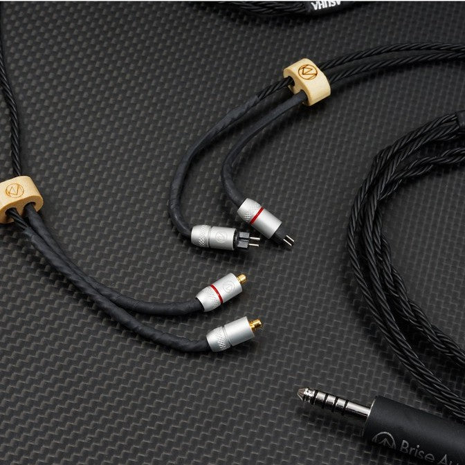 Brise Audio ASUHA-Rh2+ / Asuha Rh2+ | 8 core W-Quad Spiral High Purity Copper Earphone Recable (MADE IN JAPAN)