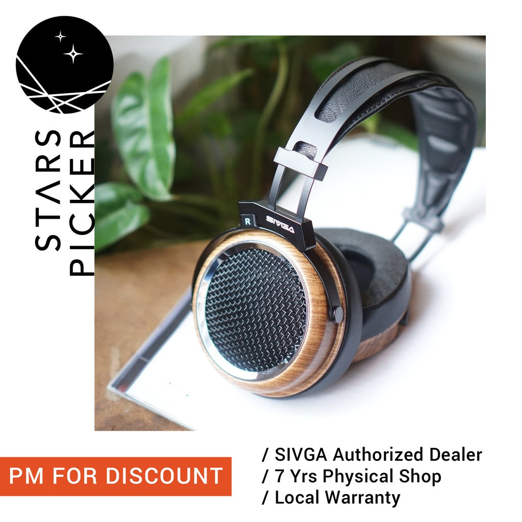 [PM BEST PRICE] SIVGA Phoenix - Zebrawood Open Back Over Ear Headphone with Dynamic/Moving-coil Driver Wooden Headphones