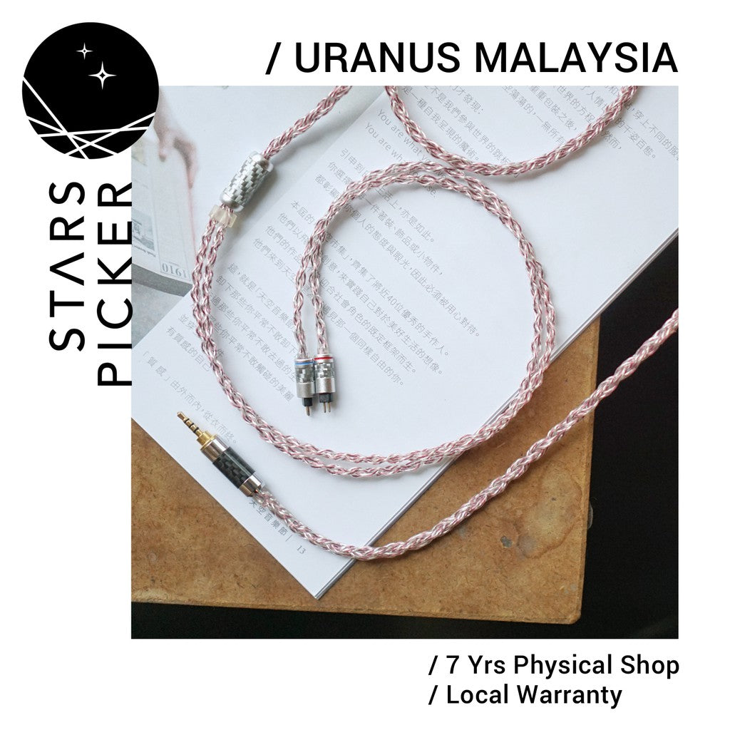Uranus IEM-830 OCC Silver Copper Fusion - Replacement Upgrade Cable for IEM Earphone MMCX 2Pin A2DC IER JH4pin