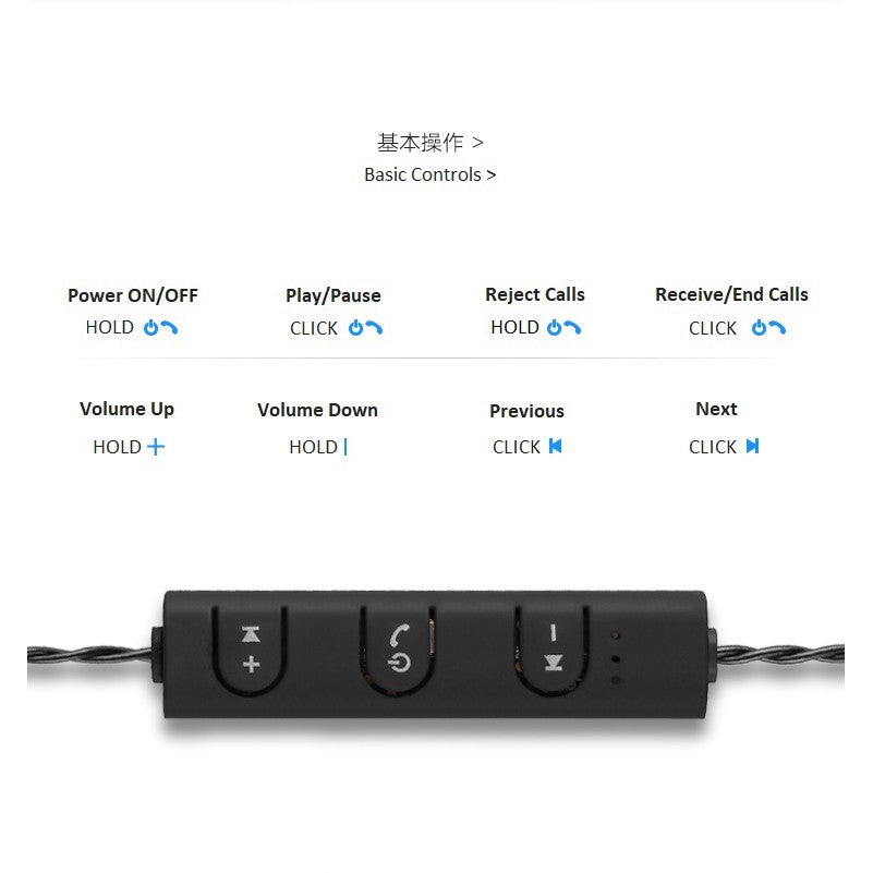 Zephone BT-3 Bluetooth apt-X IEM Upgrade Cable ( MMCX, CM 0.78 2-Pin, A2DC, IM )