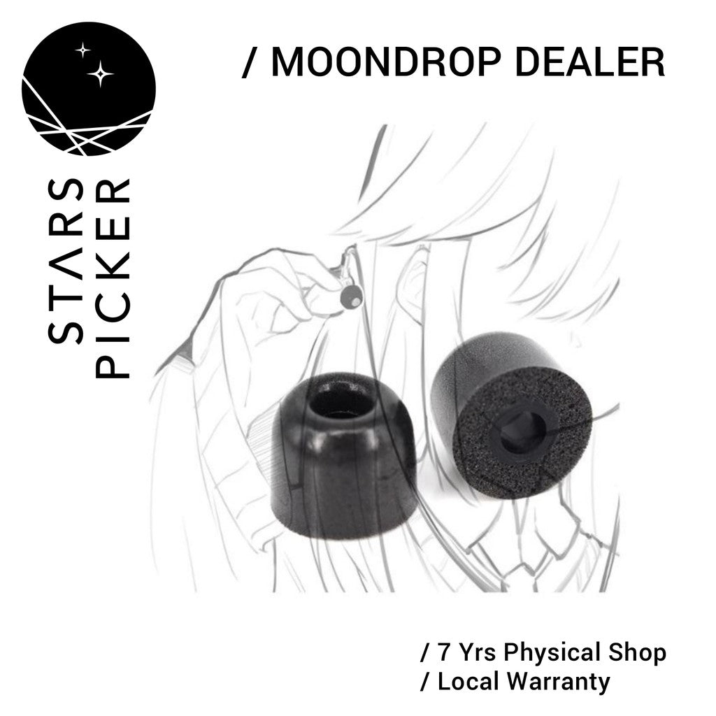 [5% off] Moondrop MIS-Tip T41 / T55 - Memory Foam Eartips for IEM Earphones Sponge Ear Tip