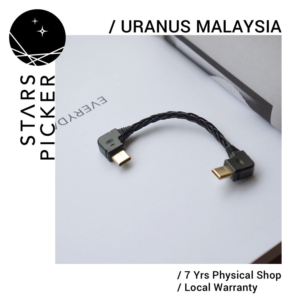 Uranus USB-8FOCC (12cm) - OTG Cable for USB Devices Micro to Micro USB / C | C to C USB Cable for DAC OTG