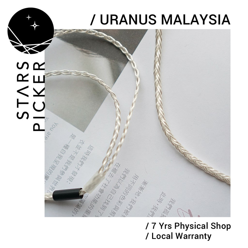 Uranus IEM-6X5 Silver - Replacement Upgrade Cable for IEM Earphone MMCX 2Pin A2DC IER