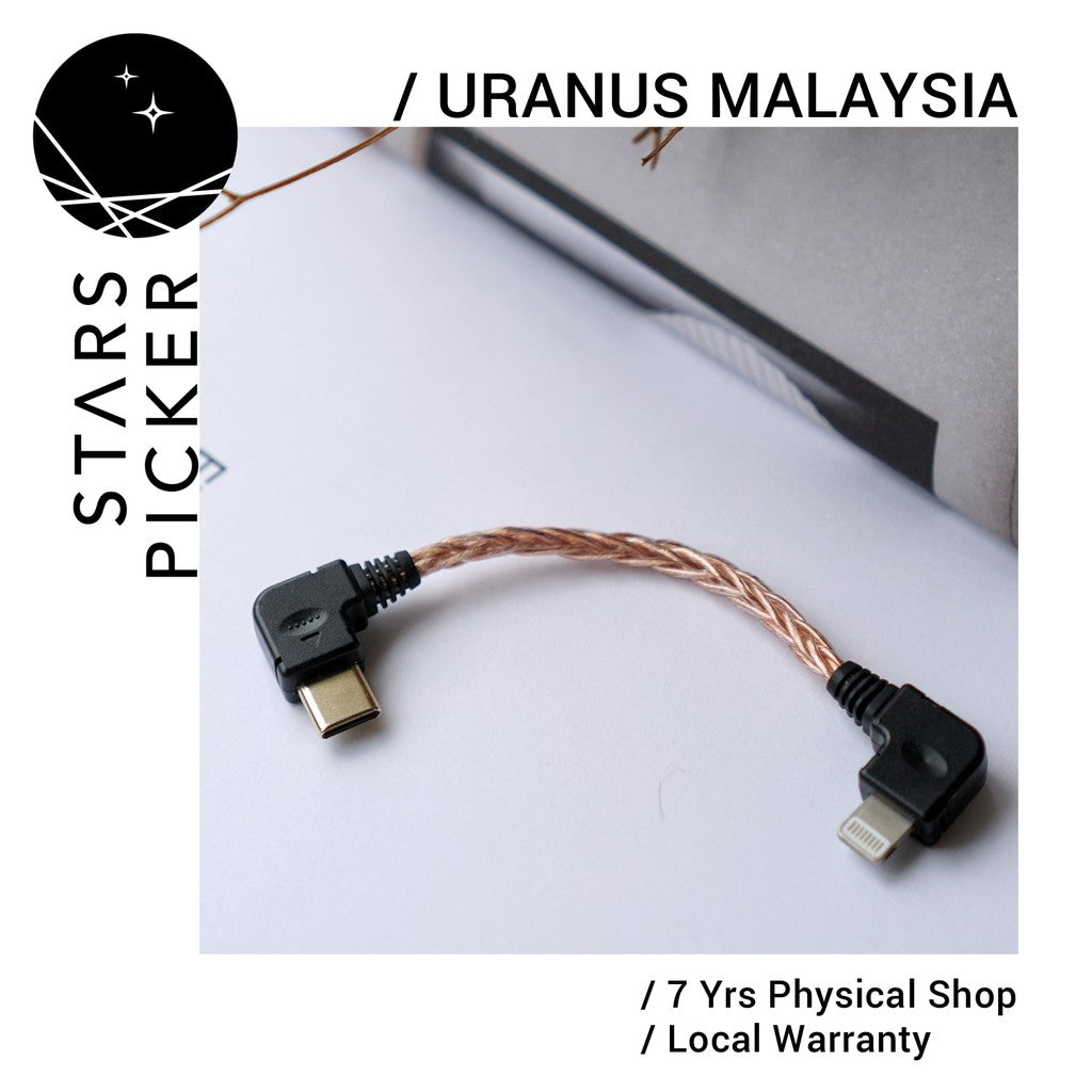 Uranus Lightning-8FOCC (12cm) - OTG Cable for iPhone to Portable DAC Amplifier iPhone to USB micro USB A/B/C
