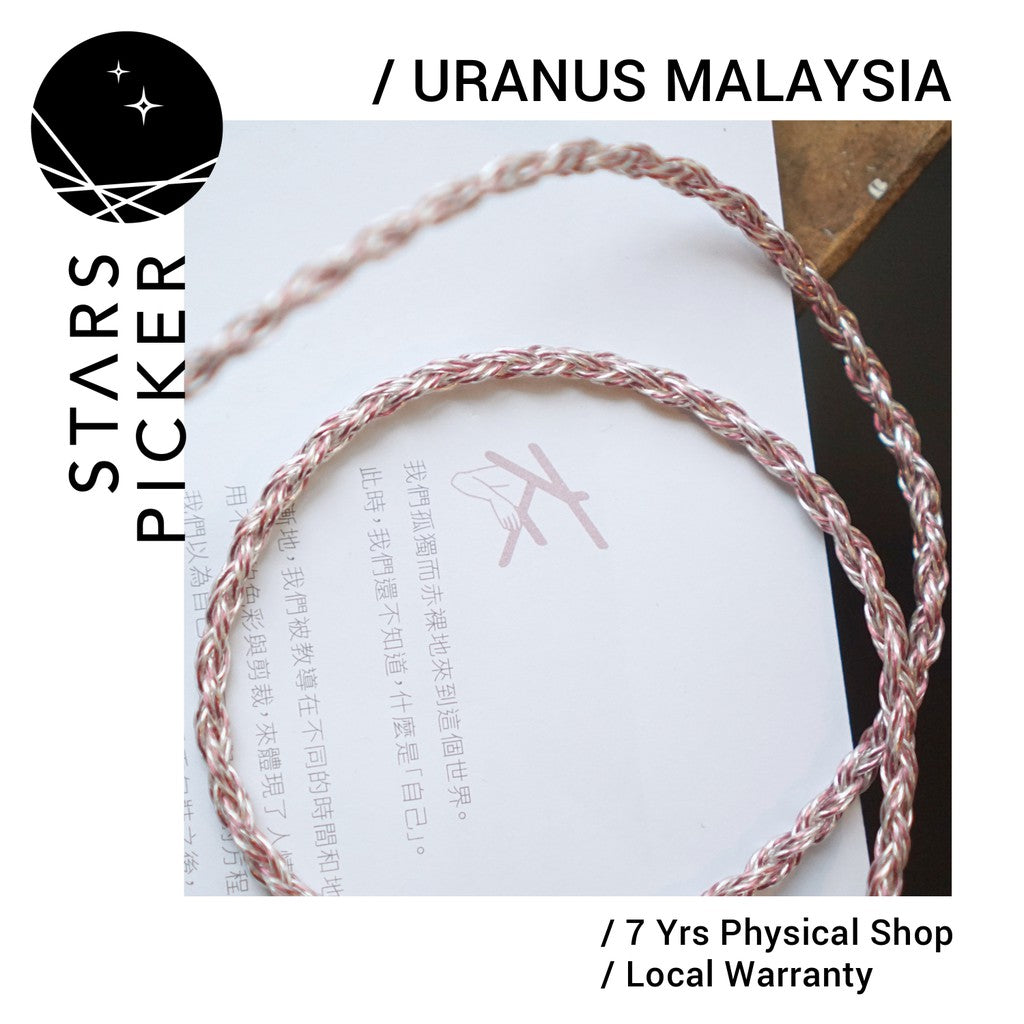 Uranus IEM-830 OCC Silver Copper Fusion - Replacement Upgrade Cable for IEM Earphone MMCX 2Pin A2DC IER JH4pin