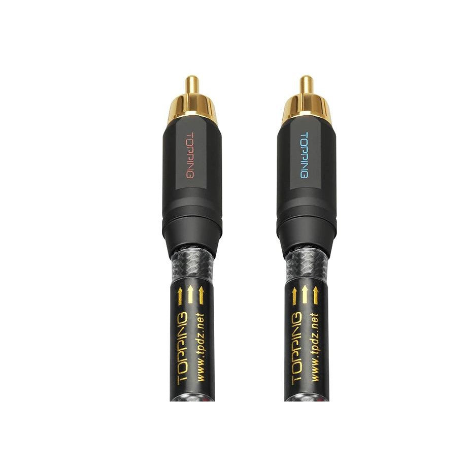 Topping TCR2 - 6N Monocrystalline Copper Gold Plated RCA to RCA Interconnects (2x)