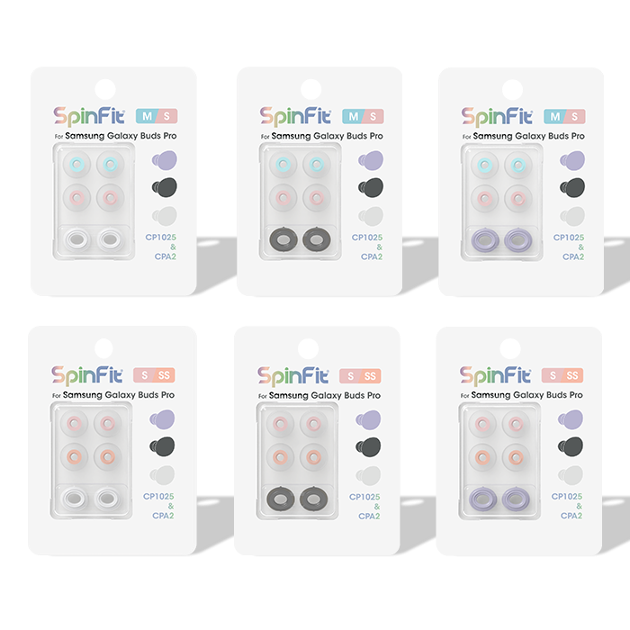 Spinfit CP1025 & CPA2 (Samsung) - Replacement Eartips for Samsung Galaxy Buds Pro / Jabra Elite 85t