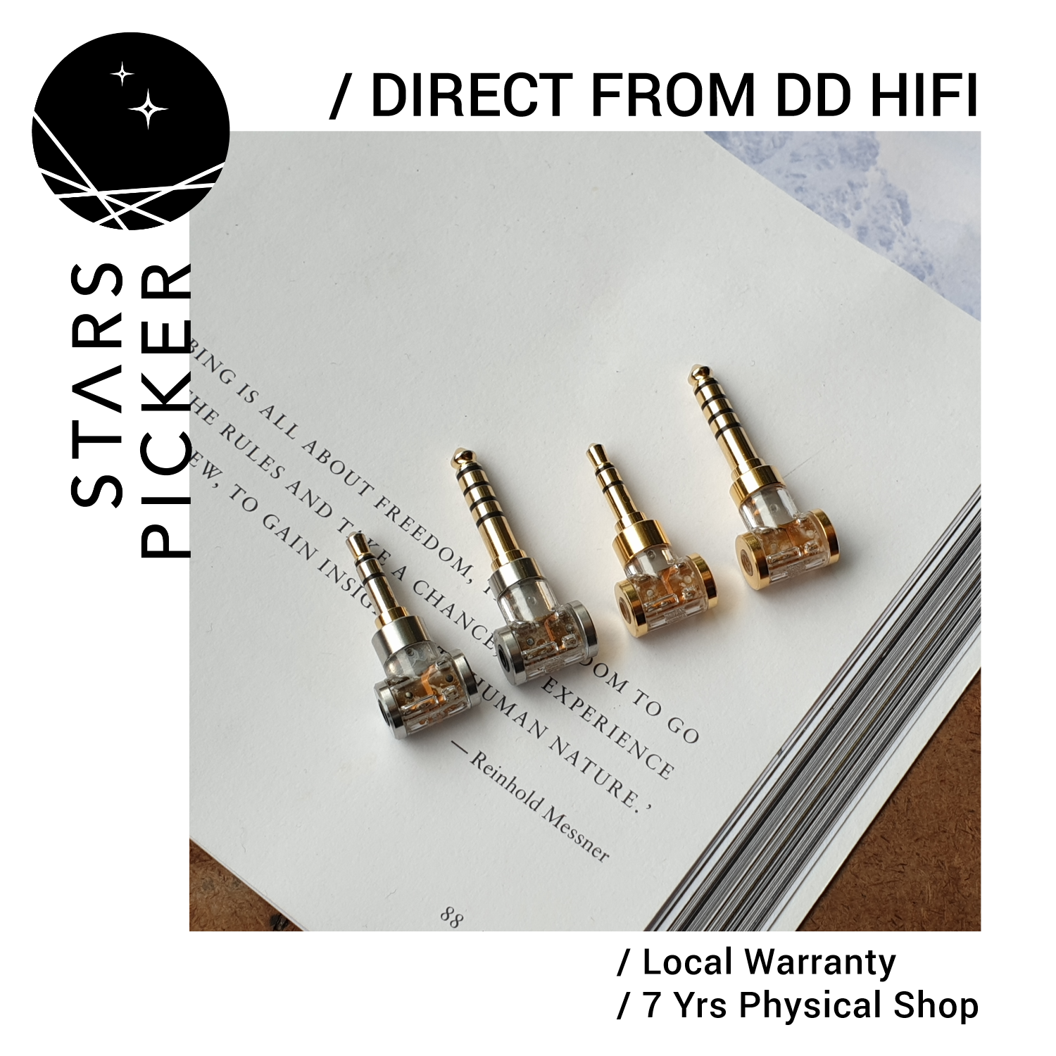 [5% off] ddhifi DD HIFI DJ44A / DJ35A / DJ44AG / DJ35AG - 2.5mm BAL. female to 3.5mm/4.4mm male Adapter Plug