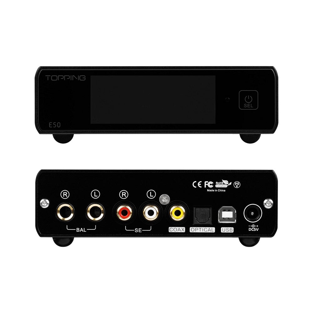 [5% off] Topping E50 (2021) Desktop DAC with MQA PCM768kHz DSD512 Balanced Line Out