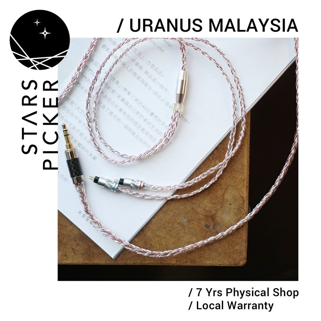 Uranus IEM-630 OCC Silver Copper Fusion - Replacement Upgrade Cable for IEM Earphone MMCX 2Pin A2DC IER JH4Pin