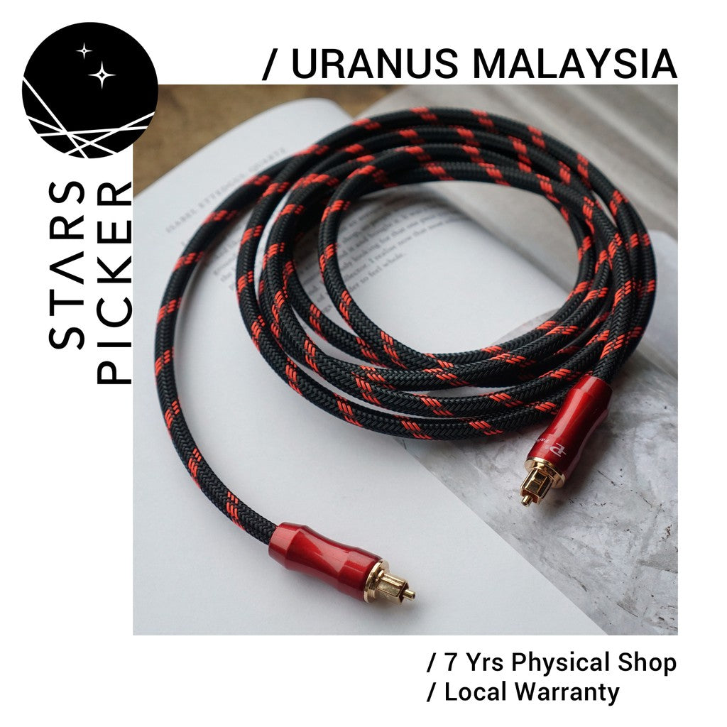Uranus Optical-PFiber Plastic Fiber Cable (15cm/30cm/50cm/1m/1.5m/2m) - TOSLINK Optical Digital Cable Interconnect