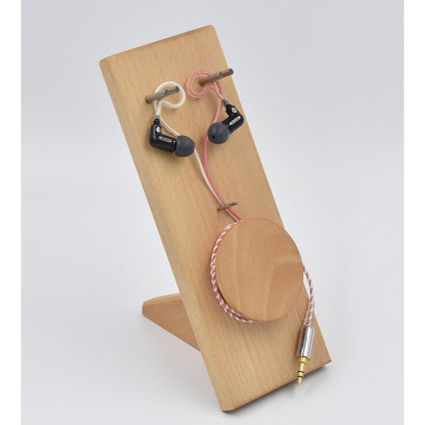 Wooden Earphone Rack for Wired In Ear Earbud IEM Display Stand