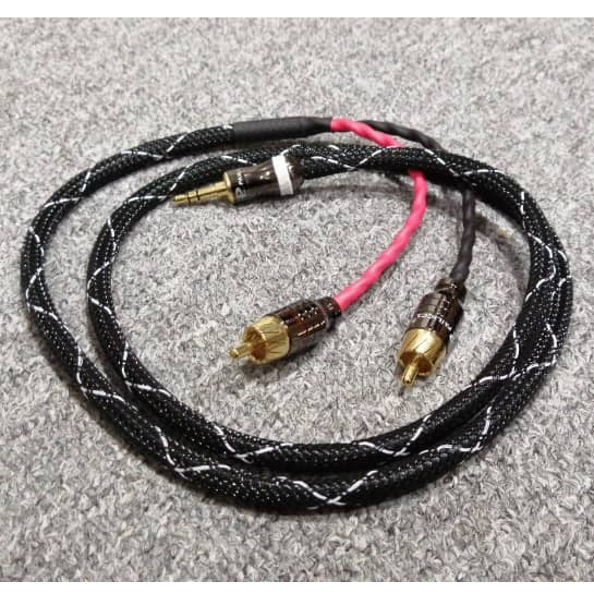 DIY 3.5mm to 2 RCA Japan Canare Audio Cable (1m / 1.5m / 2m / 3m)