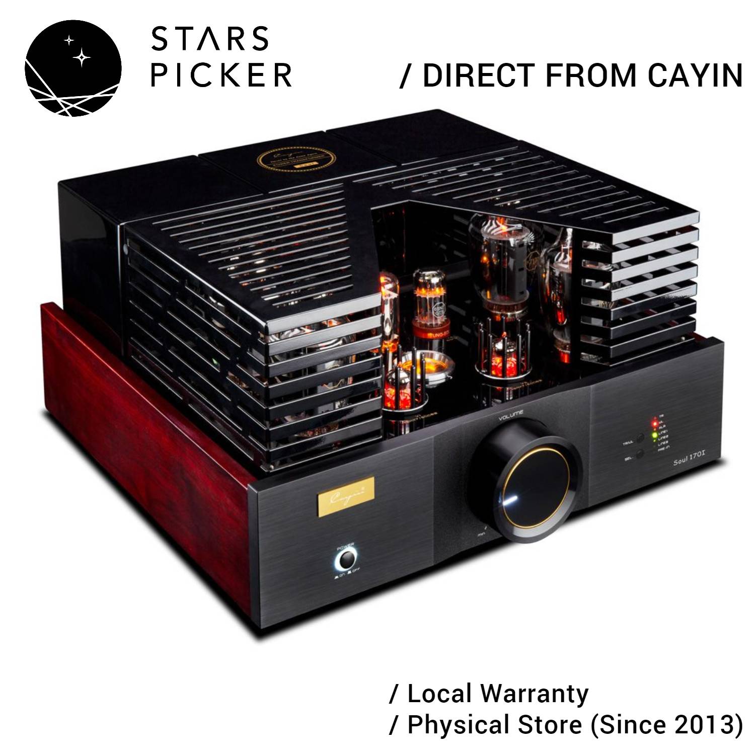 Cayin Soul 170i Vacuum Tube Integrated Amplifier Class AB Push-Pull KT170 Power Tube Ultralinear Triode Mode