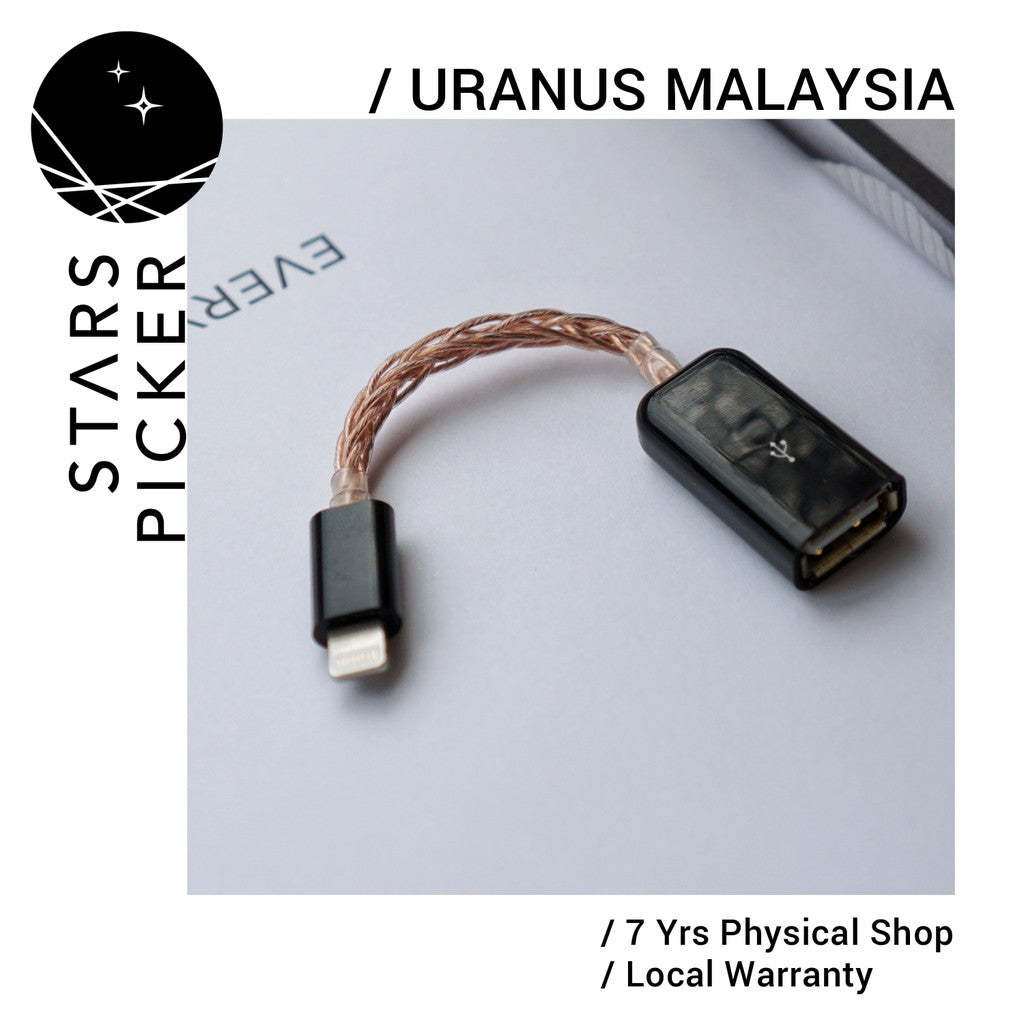 Uranus Lightning-8FOCC (12cm) - OTG Cable for iPhone to Portable DAC Amplifier iPhone to USB micro USB A/B/C