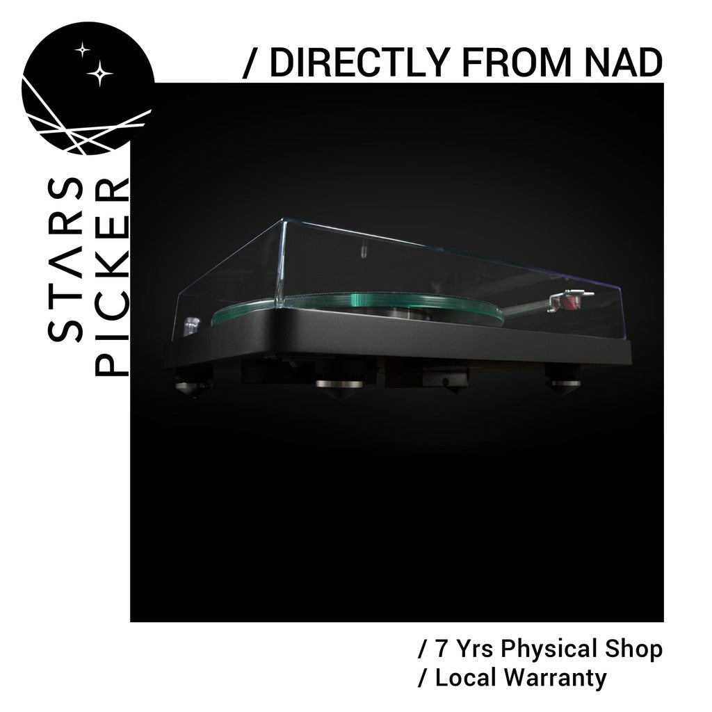 NAD C588 / C 588 - Turntable Vinyl Lp carbon fiber tonearm shaft Ortofon 2M Red cartridge Glass Plater