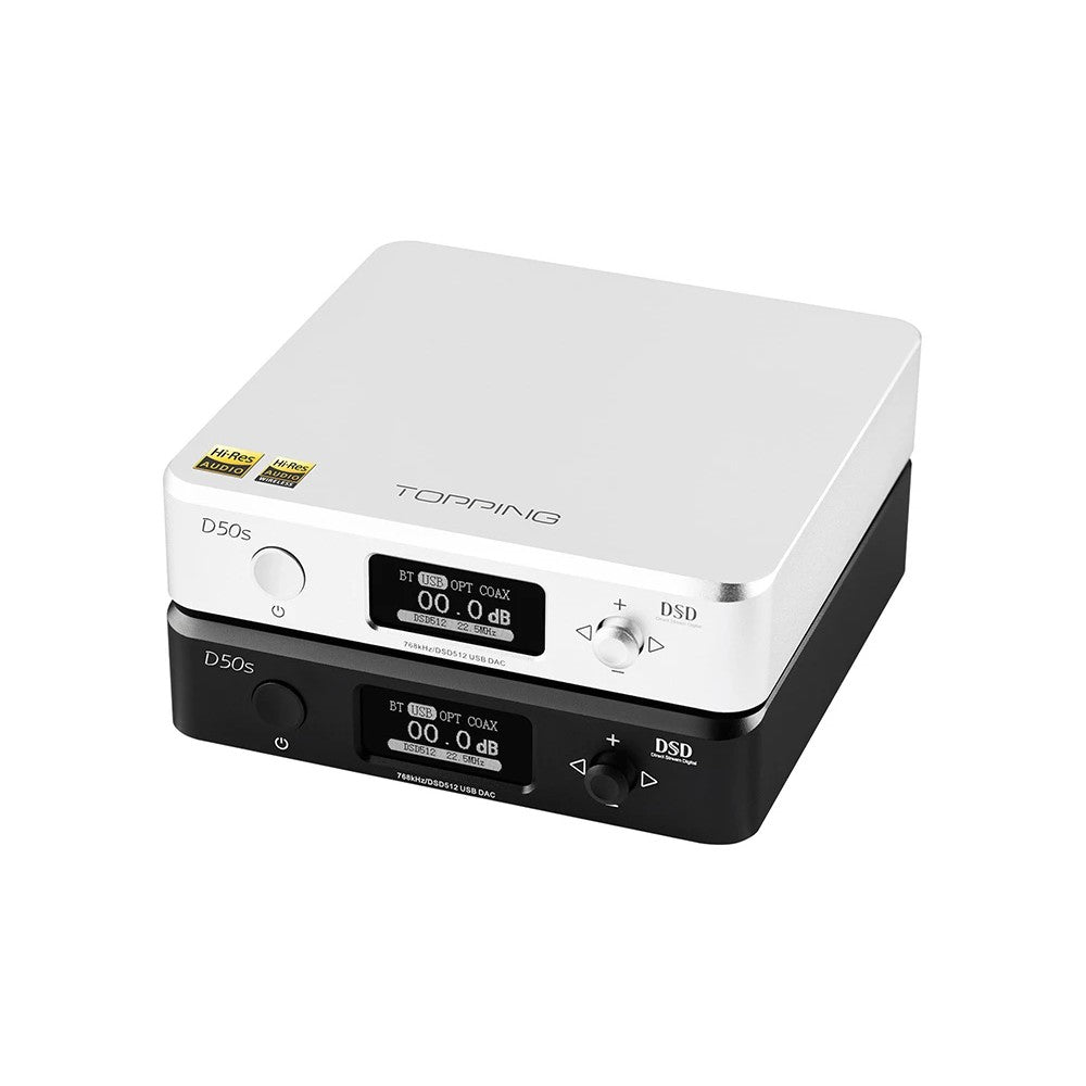 [5% off] TOPPING D50s - Desktop DAC with Multi-input LDAC 32bit/768kHz PCM DSD512 Bluetooth 5.0 2x ES9038Q2M