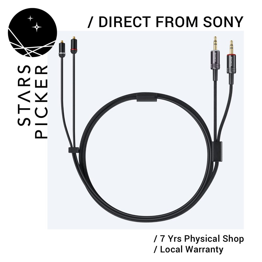 Sony MUC-M12BL2 - Silver-coated OFC MMCX to dual 3.5mm balance for PHA3 TA-ZH1ES