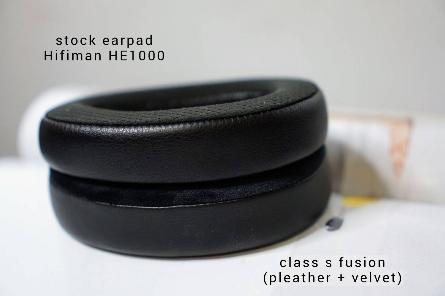 Class S Fusion (Protein Leather+Velvet) aftermarket earpads Hifiman HE1000se Arya Ananda Edition XS (bracket+foam disk)