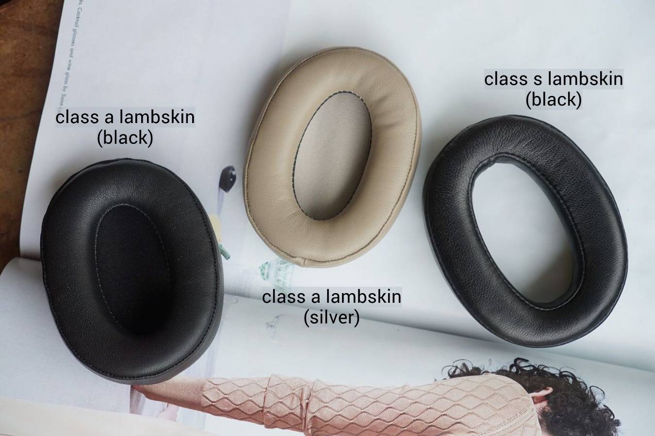 (Class S / A Lambskin) Sony WH-1000XM2 MDR-1000X Lambskin 3rd party Aftermarket Replacement Earpad