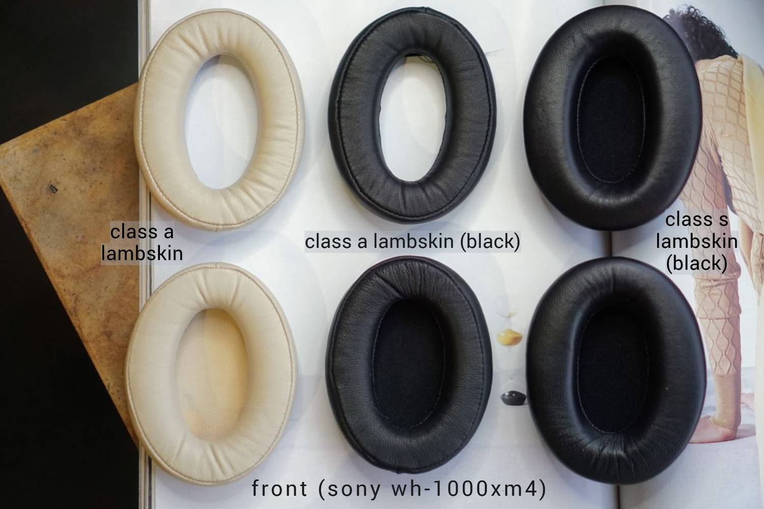 (Class S / A Lambskin) Sony WH-1000XM4 WH1000XM4 Lambskin 3rd party Aftermarket Replacement Earpad