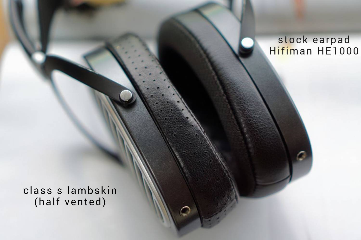 Class S Lambskin (HALF VENTED) aftermarket earpads Hifiman HE1000se Arya Ananda Edition XS [with foam disk & bracket]