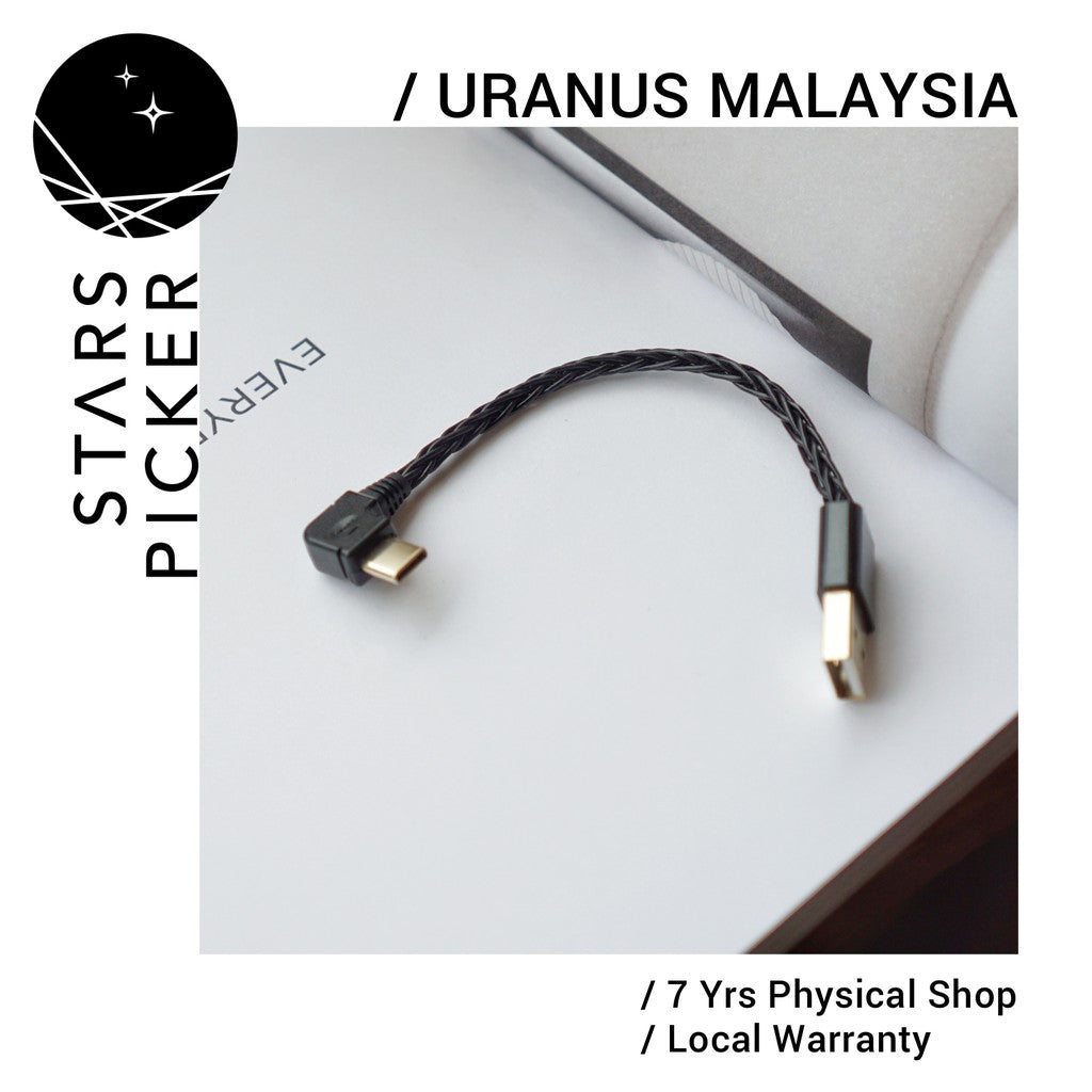 Uranus USB-8FOCC (12cm) - OTG Cable for USB Devices Micro to Micro USB / C | C to C USB Cable for DAC OTG