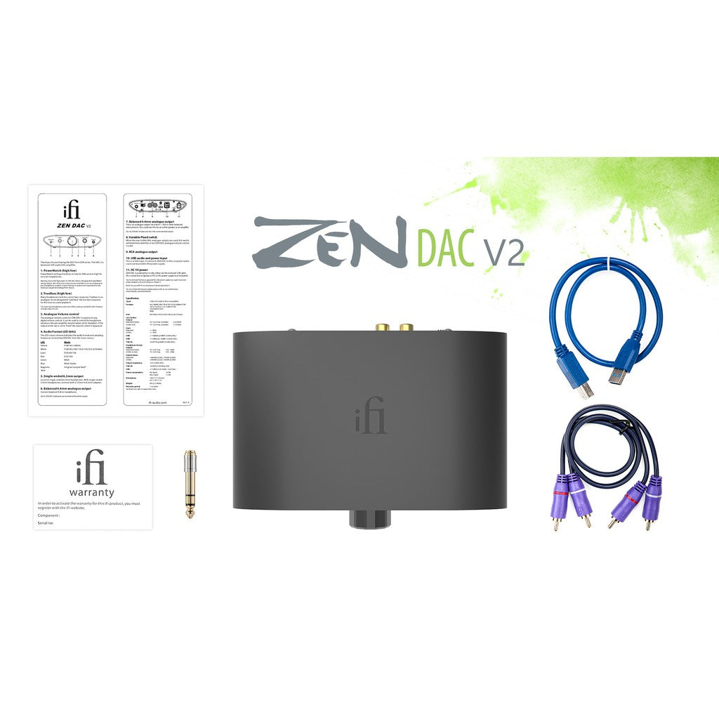 iFi Audio ZEN DAC V2 - Burr-Brown Desktop External DAC Amplifier with