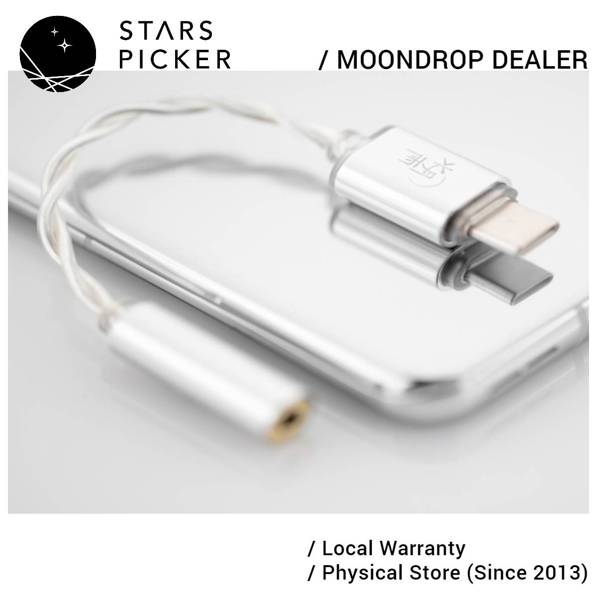 [5% off + 50% off for Spinfit] Moondrop Click 3.5mm Portable Entry Level Mini Type C USB DAC Amplifier for Earphone