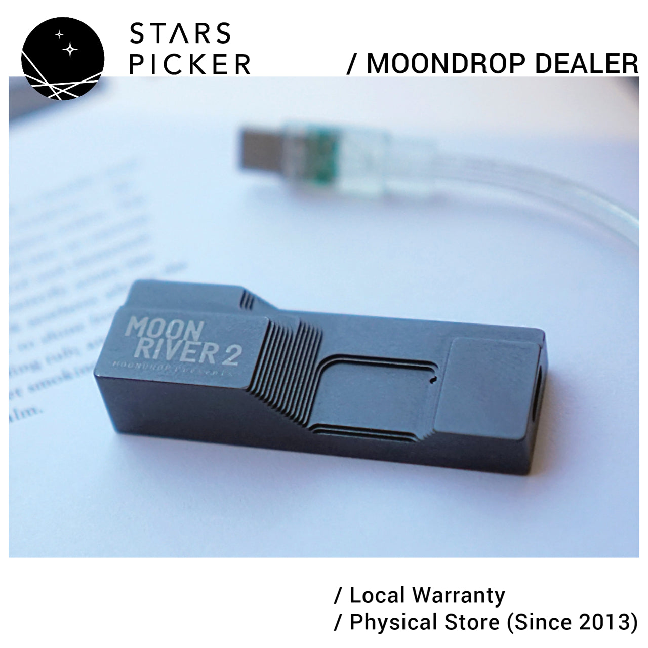 [5% off + 50% off for Spinfit] Moondrop Moon River 2 / Moonriver 2 - Dual DAC CS41398 Portable USB DAC Amplifier for Earphones Headphones