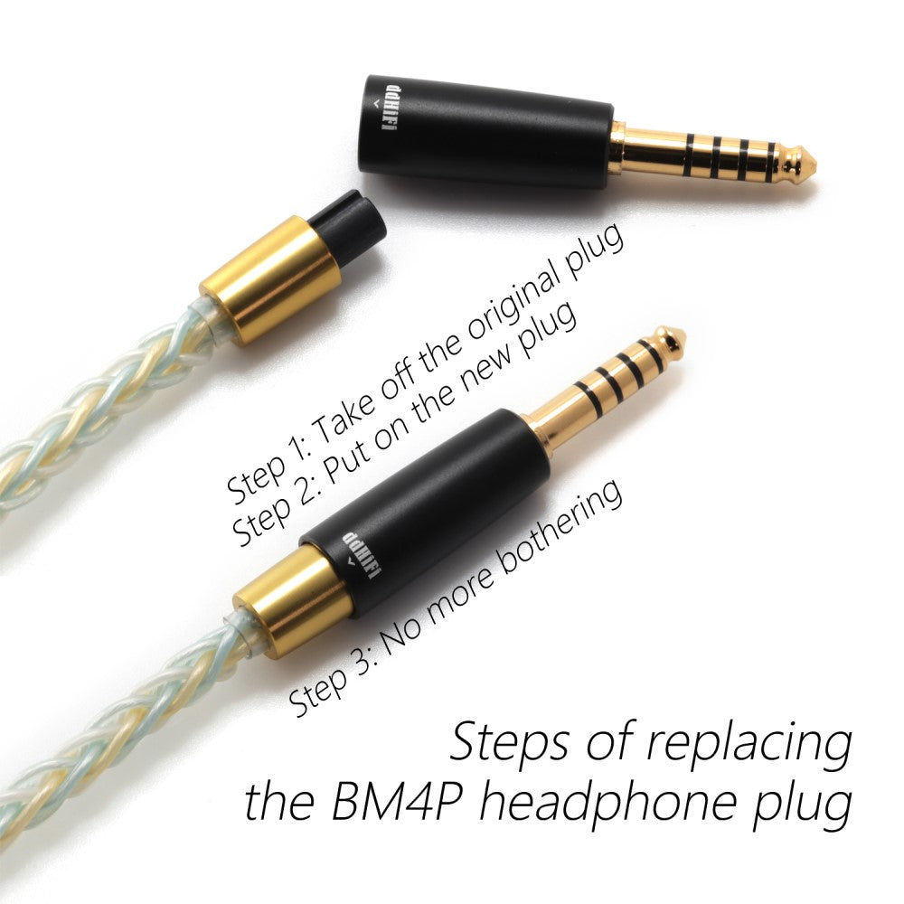 [5% off] DD Hifi BM4P DIY Headphone Cable Replacement Adapter 3+1 2.5mm 3.5mm 4.4mm